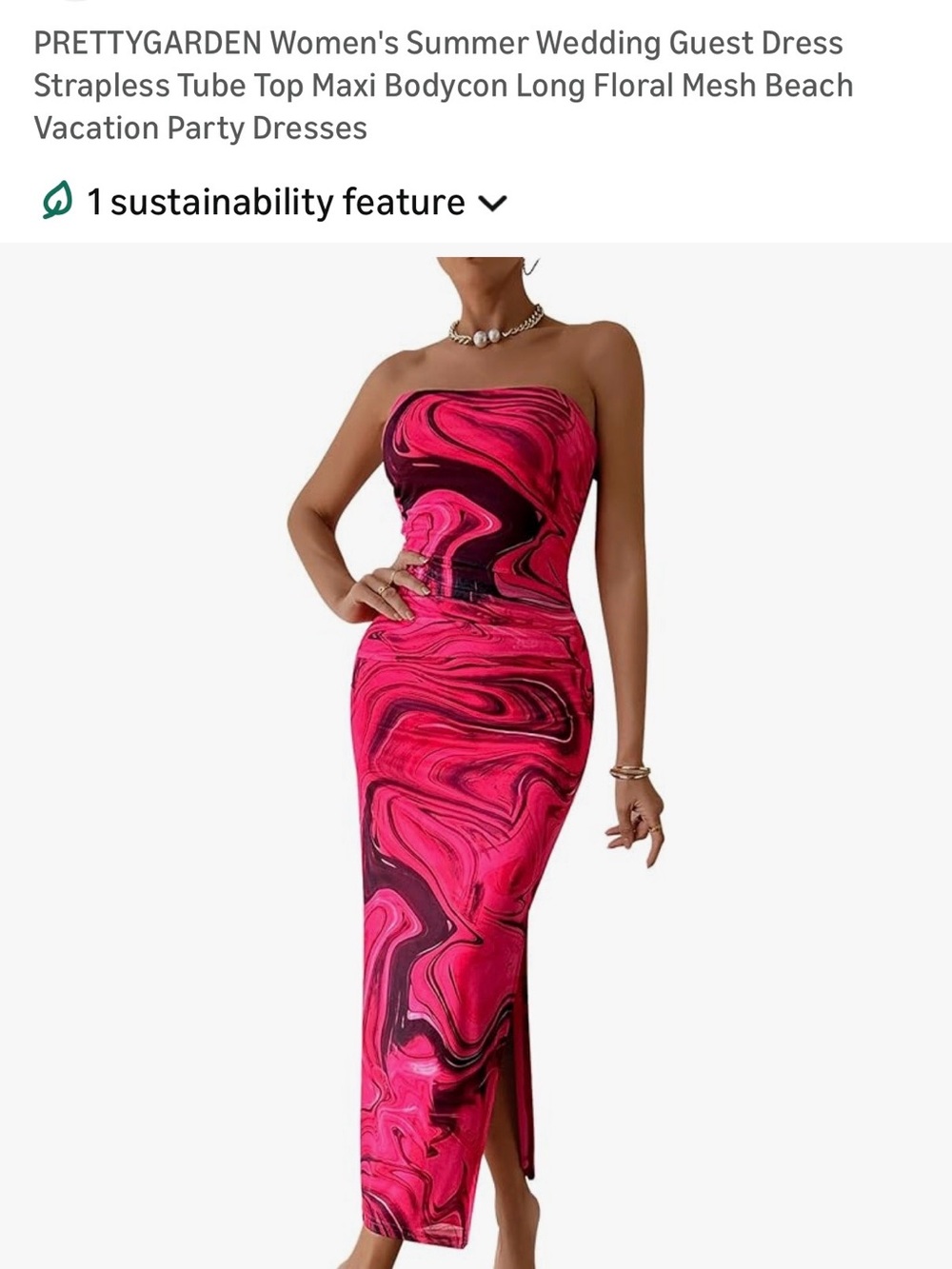 NWT Pretty Garden Maxi Dress Strapless in floral mesh